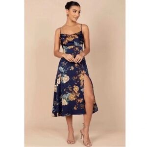 Petal & Pup Navy Floral Midi Dress